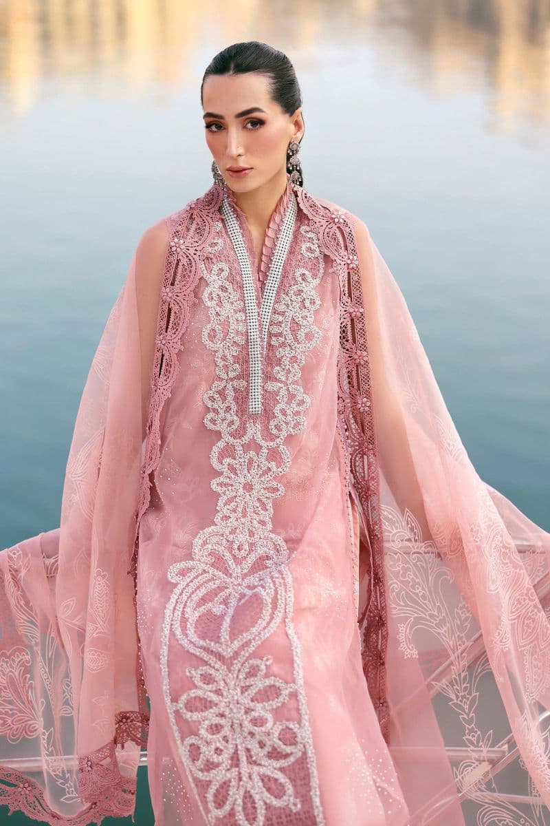 3 Piece Unstitched Embroidered Organza Suit thumbnail