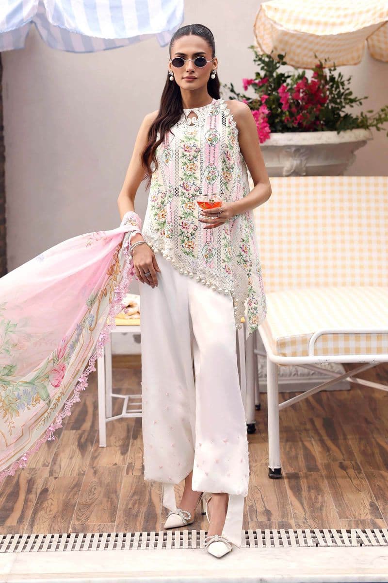 3 Piece Unstitched Embroidered Lawn Suit thumbnail