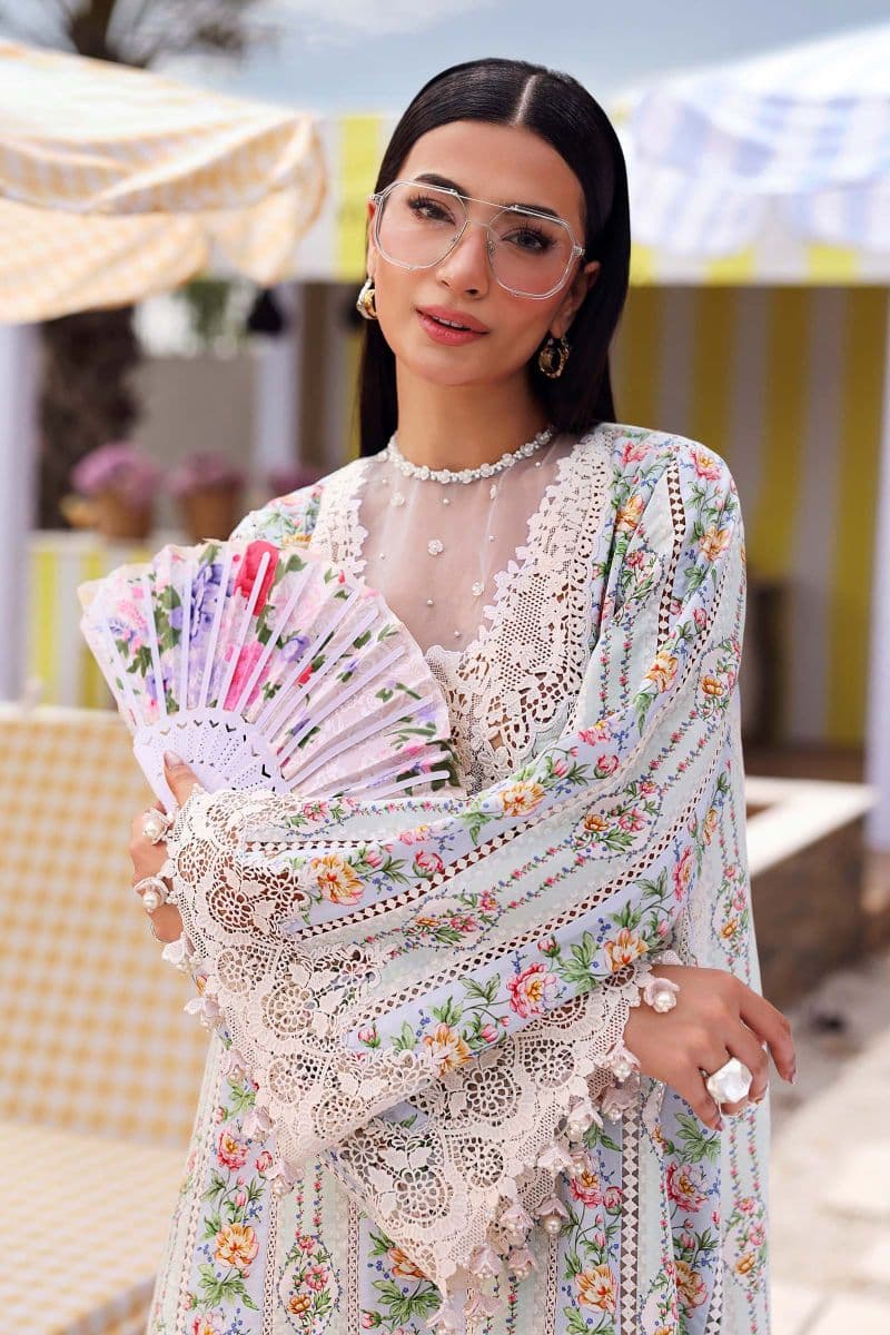 3 Piece Unstitched Embroidered Lawn Suit thumbnail