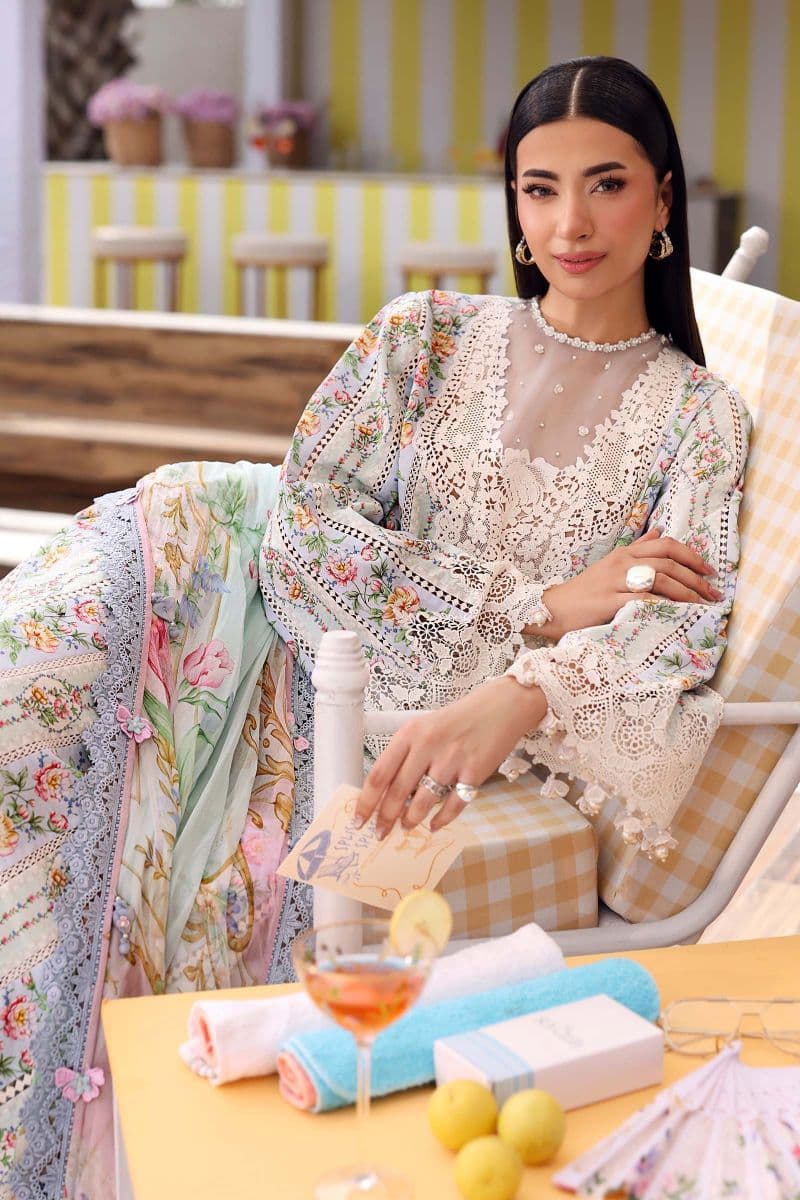 3 Piece Unstitched Embroidered Lawn Suit thumbnail