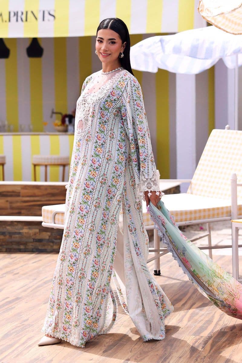 3 Piece Unstitched Embroidered Lawn Suit thumbnail