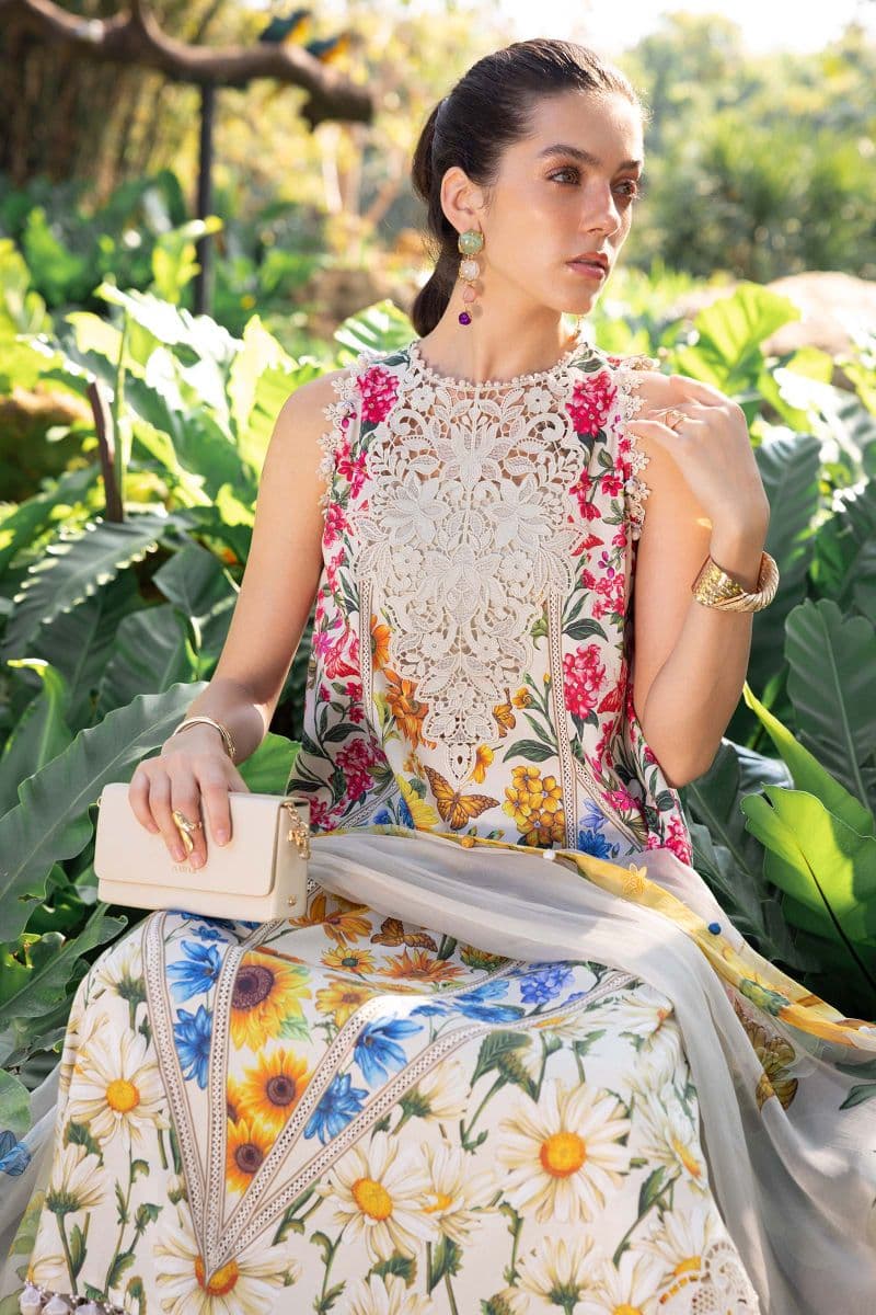 3 Piece Unstitched Embroidered Lawn Suit thumbnail