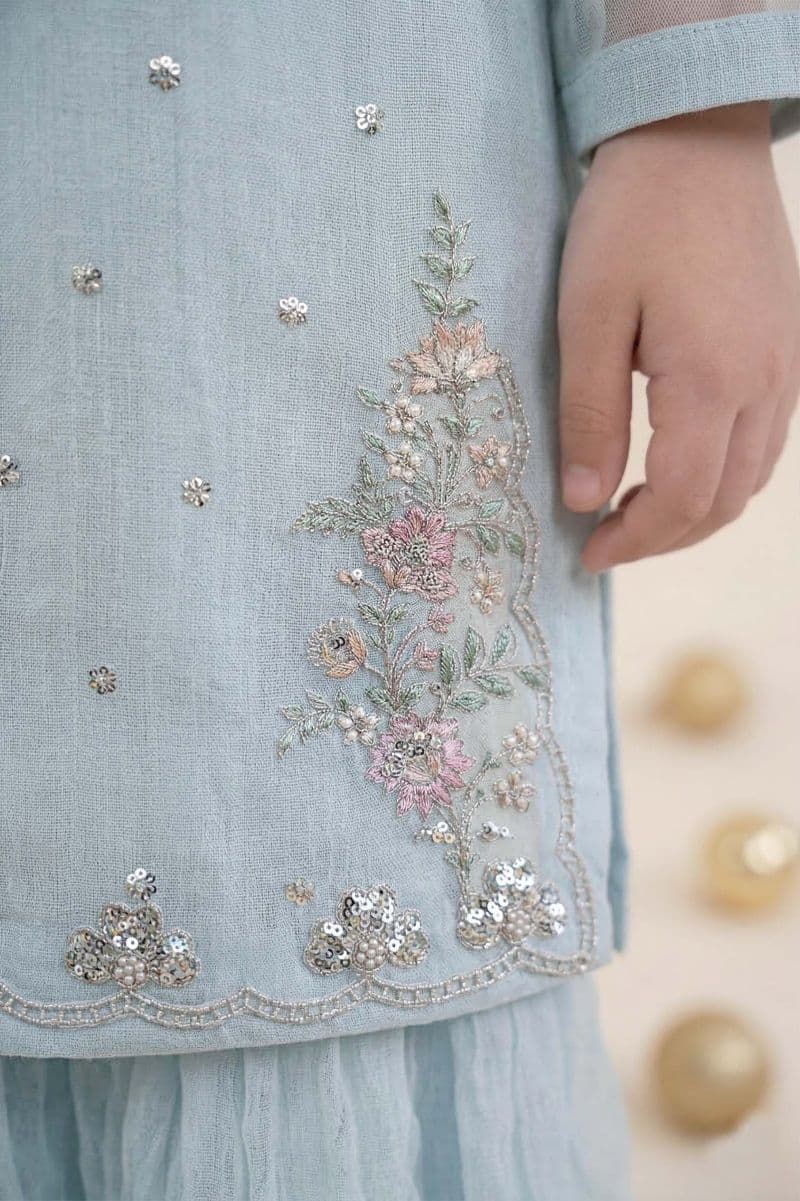 2 Piece Embroidered Organza Suit thumbnail