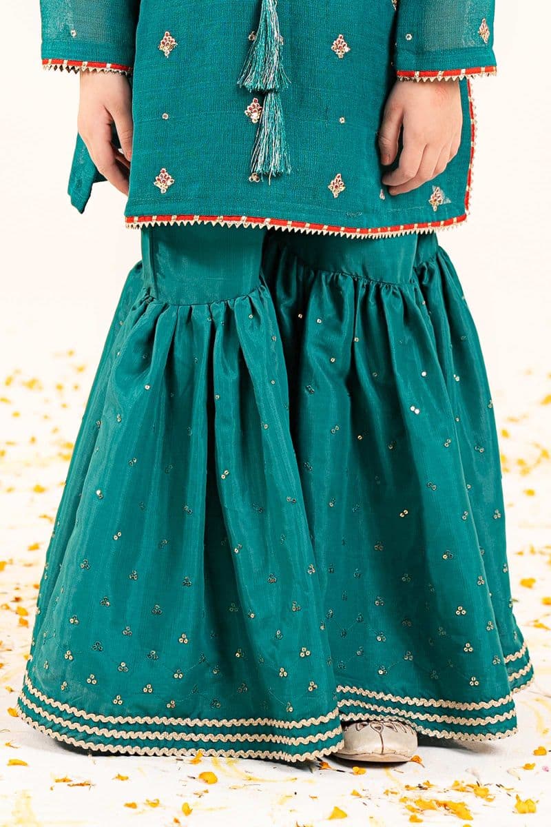 3 Piece Embroidered Cotton Net Suit thumbnail