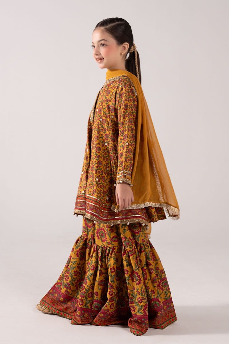 3 Piece Embroidered Raw Silk Suit thumbnail