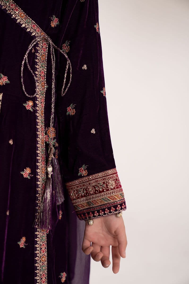 3 Piece Embroidered Velvet Suit thumbnail
