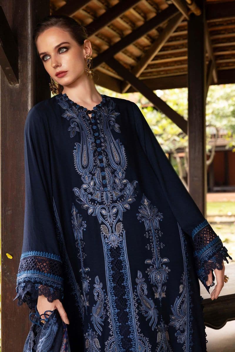 3 Piece Unstitched Embroidered Twill Linen Suit thumbnail