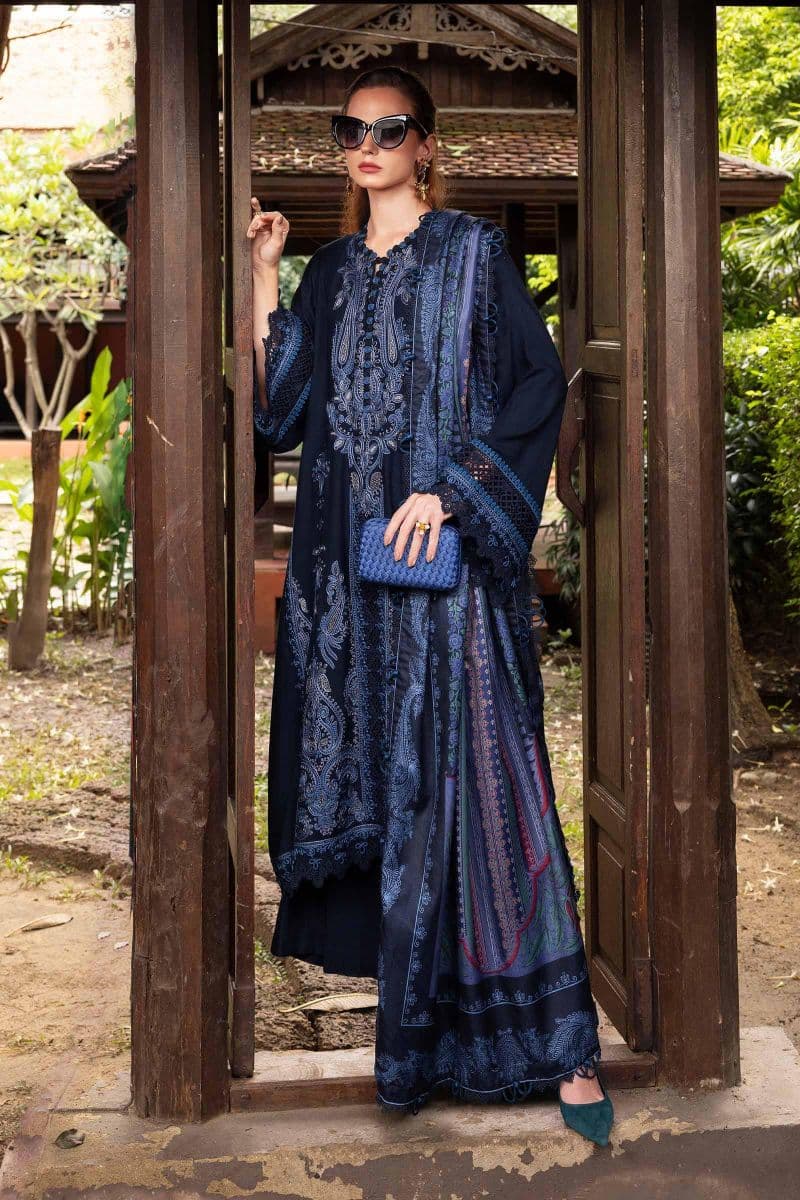 3 Piece Unstitched Embroidered Twill Linen Suit thumbnail