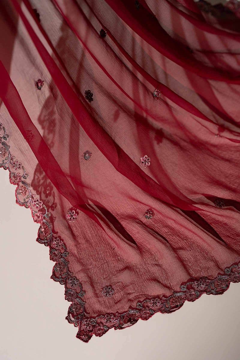 Embroidered Chiffon Fabric (3Pcs) thumbnail