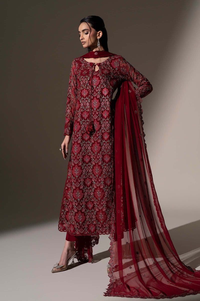 Embroidered Chiffon Fabric (3Pcs) thumbnail