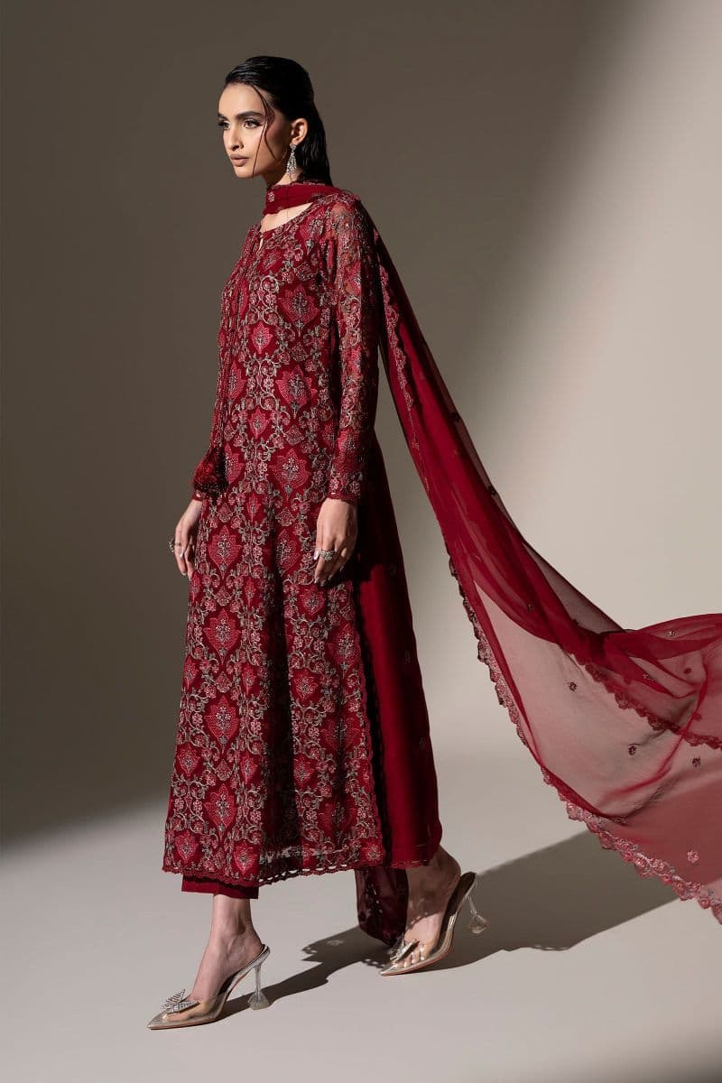 Embroidered Chiffon Fabric (3Pcs) thumbnail