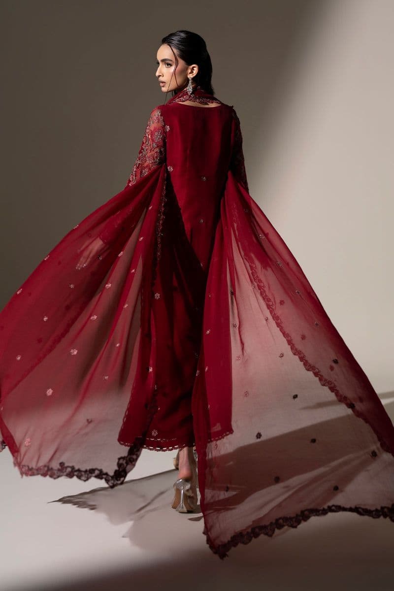 Embroidered Chiffon Fabric (3Pcs) thumbnail