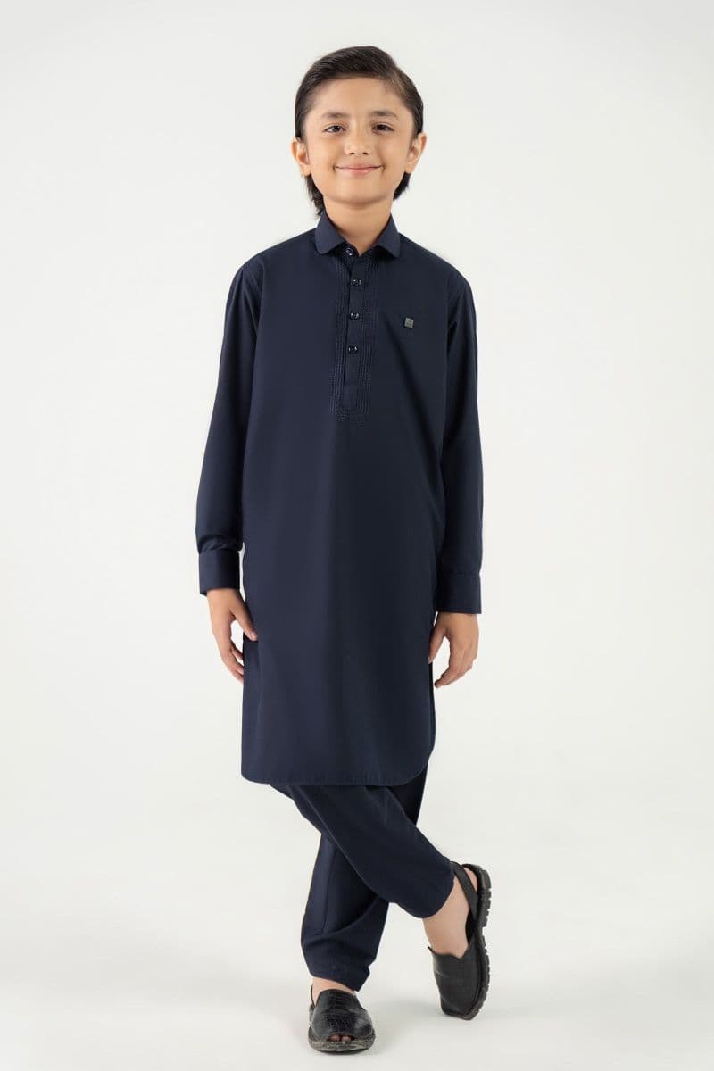 2 Piece Embroidered Blended Suit thumbnail