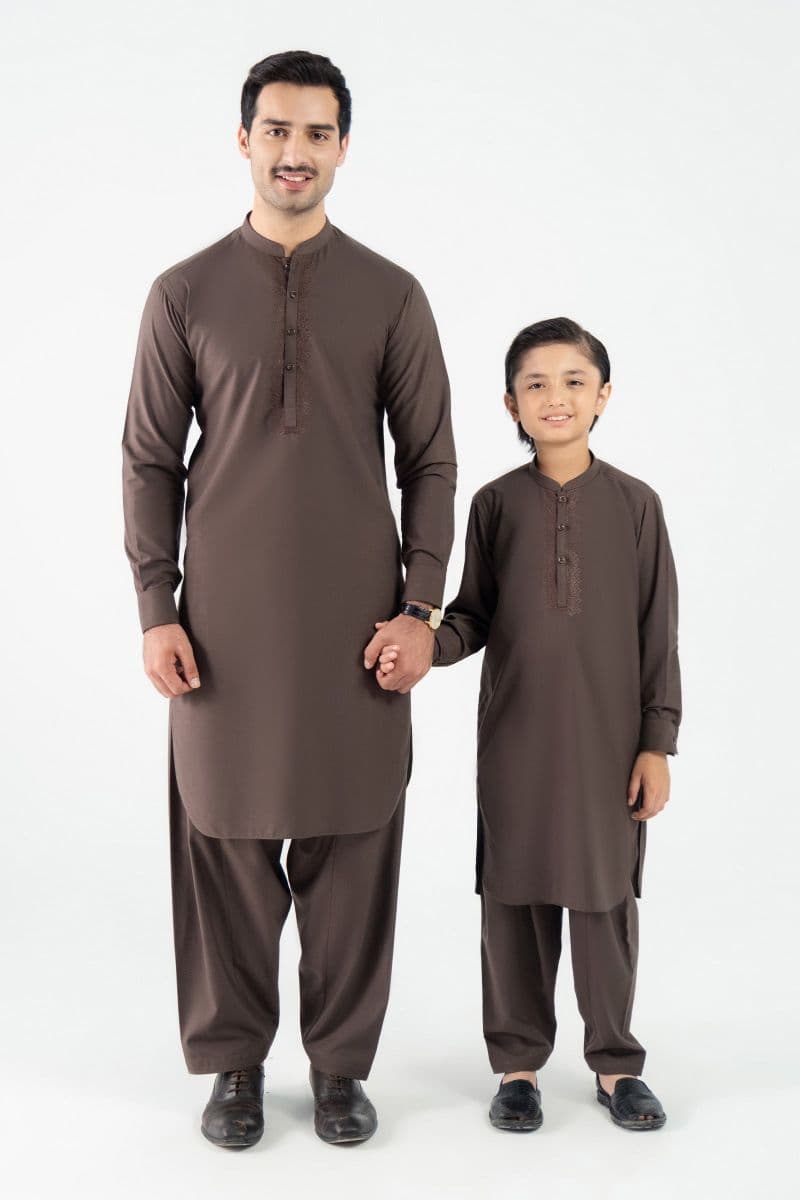 2 Piece Embroidered Blended Suit thumbnail