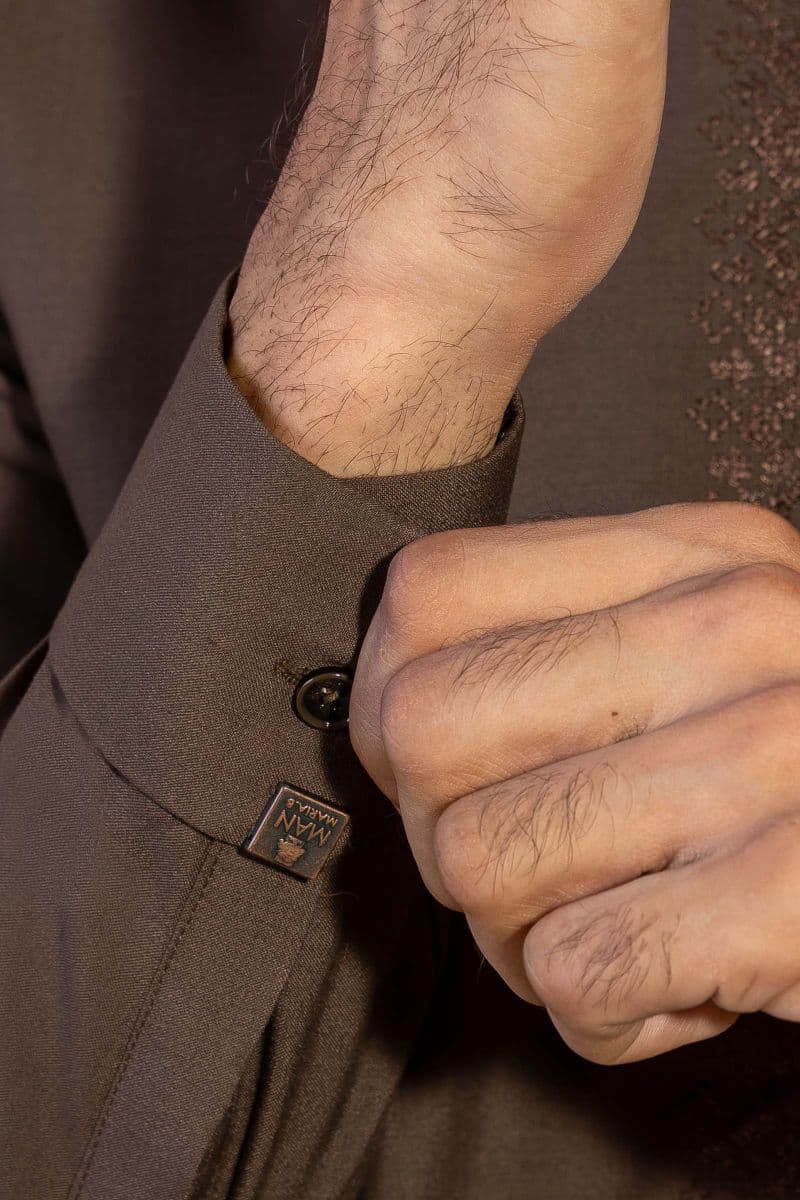 2 Piece Embroidered Blended Suit thumbnail