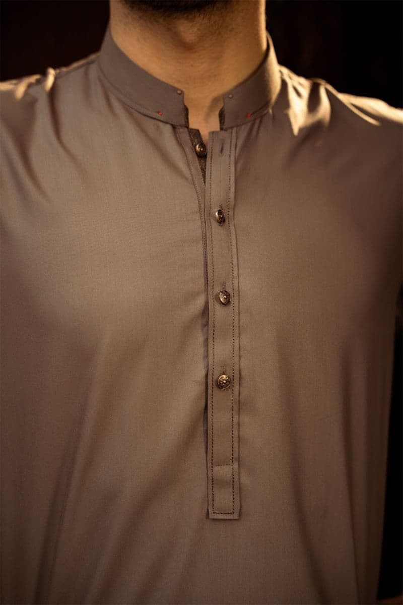 Brown Blended Kameez Shalwar thumbnail