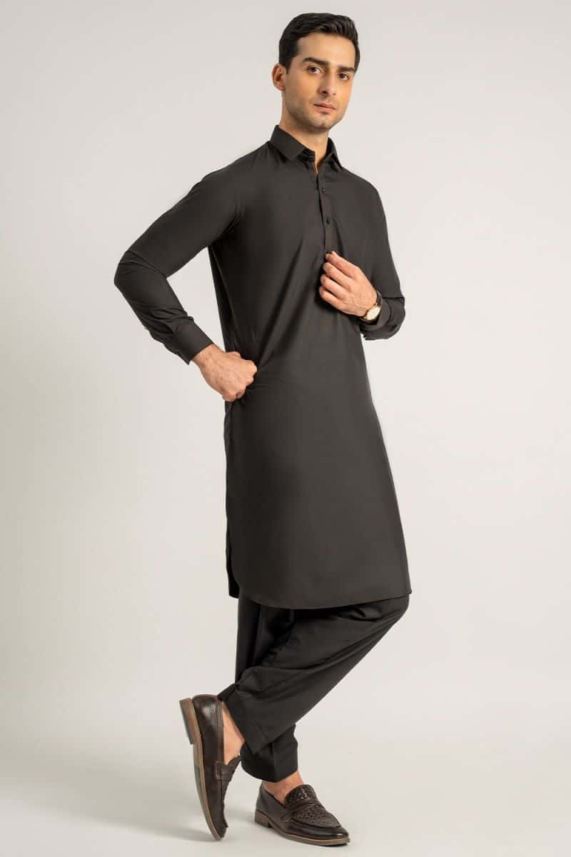 Black Blended Kameez Shalwar