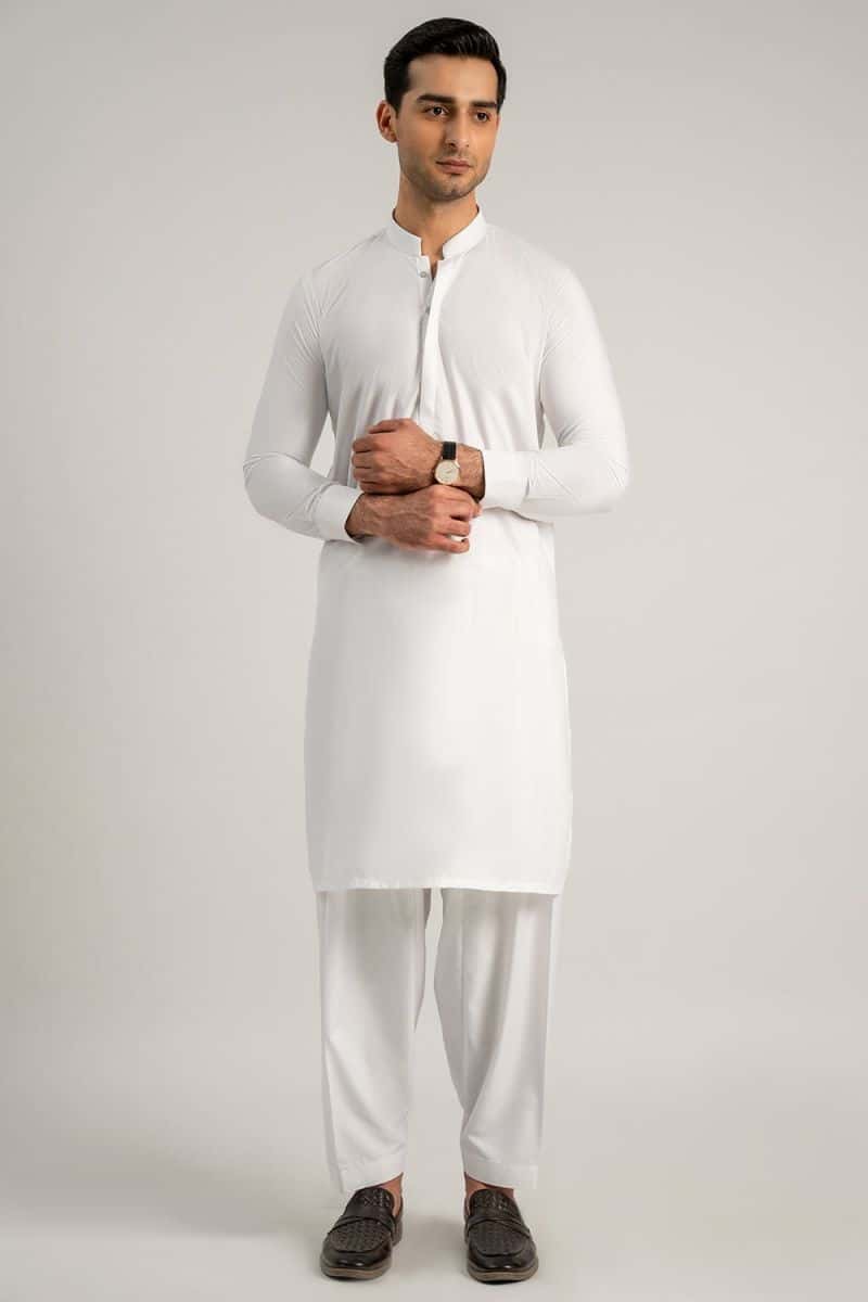 Blended Kaeemz Shalwar - Off White