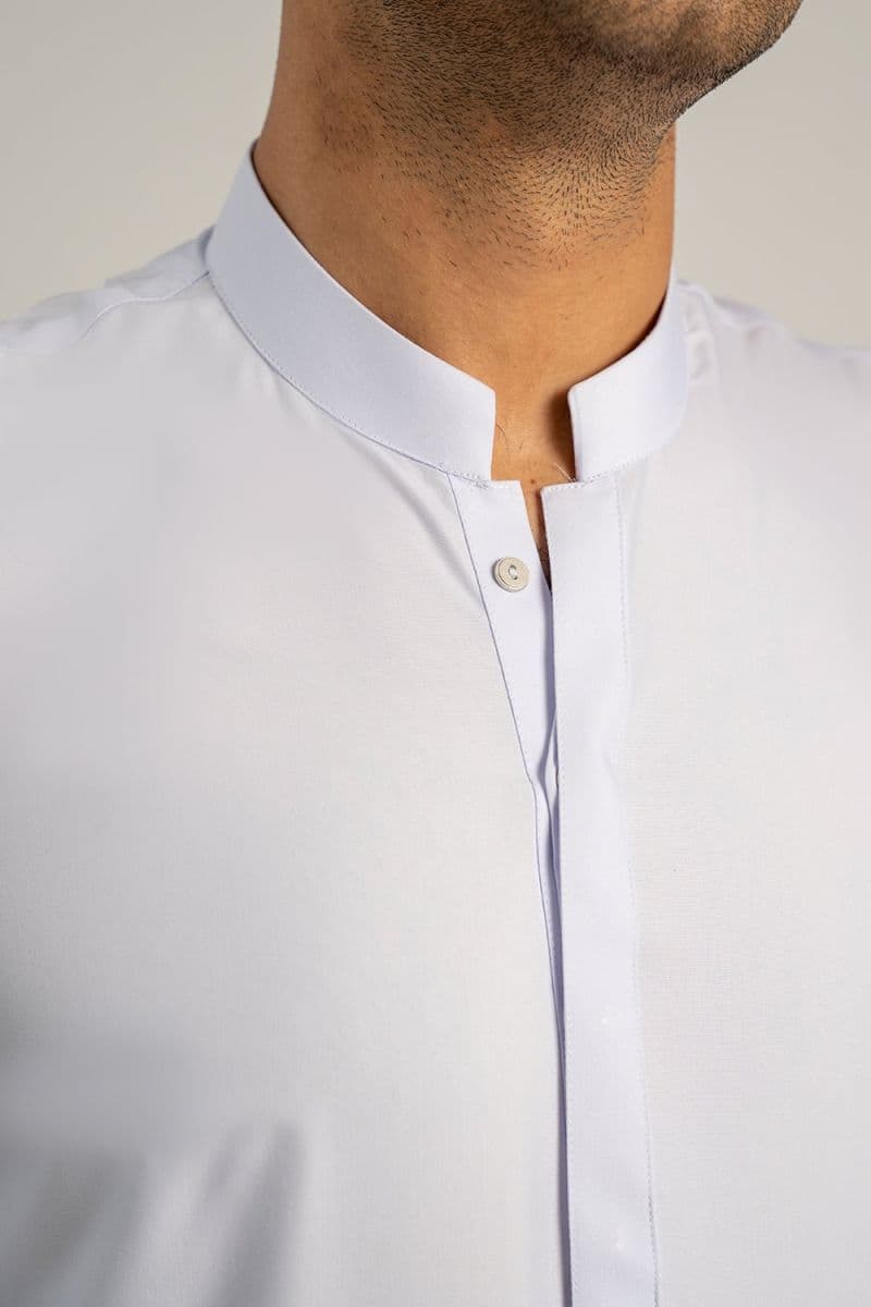 Blended Kameez Shalwar - White thumbnail