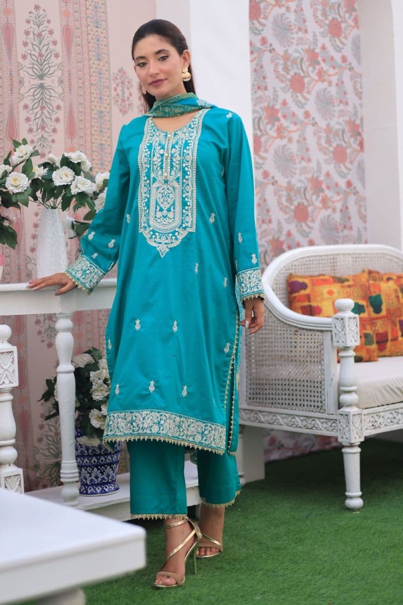 3 Piece - Dobby Embroidered Suit thumbnail