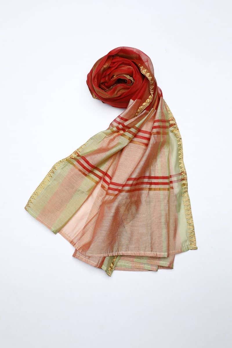 Red Yarn Dyed Dupatta