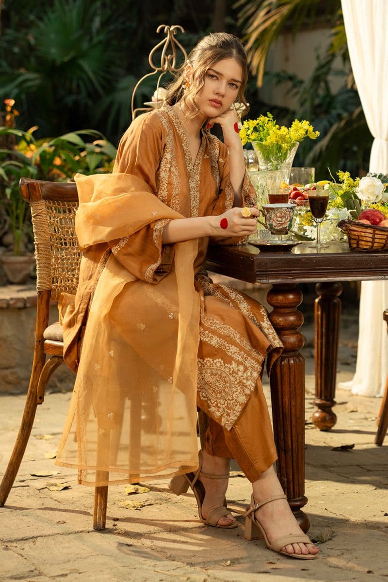 3 Piece - Embroidered Raw Silk Suit thumbnail