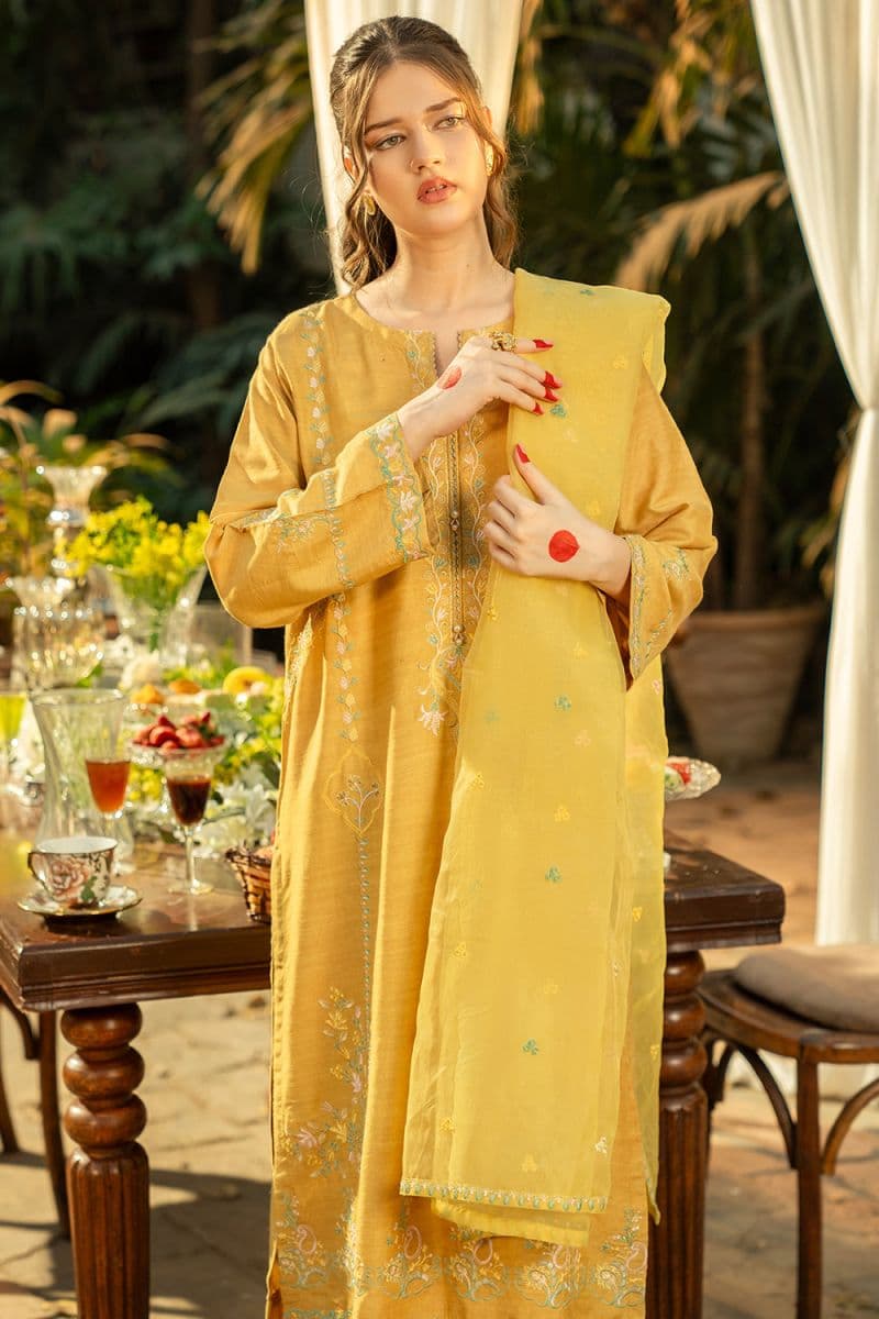 3 Piece - Embroidered Raw Silk Suit thumbnail