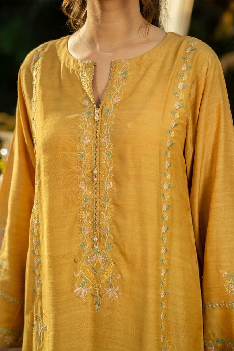3 Piece - Embroidered Raw Silk Suit thumbnail