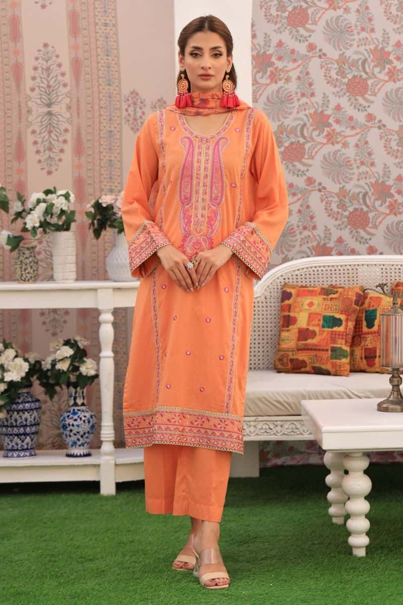 3 Piece - Dobby Embroidered Suit