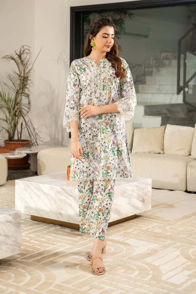 2 Piece - Printed Lawn Suit - alternate view