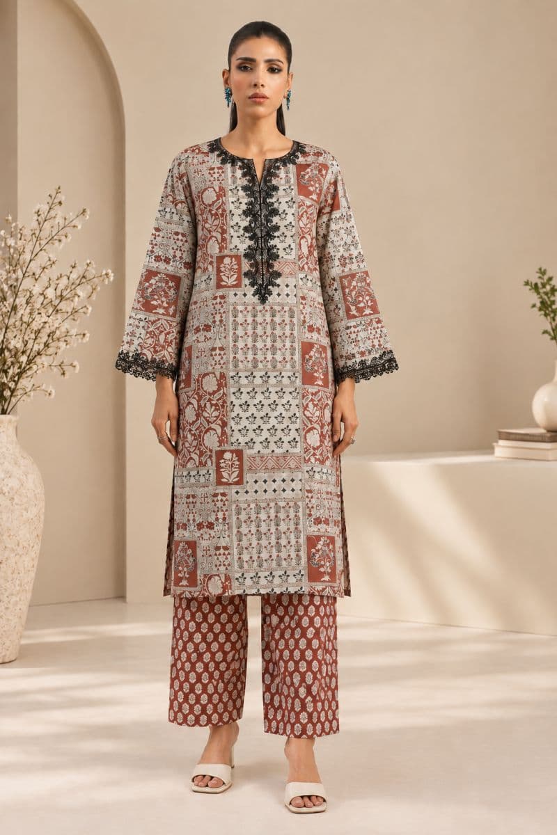 2-PIECE EMBROIDERED CAMBRIC SUIT thumbnail