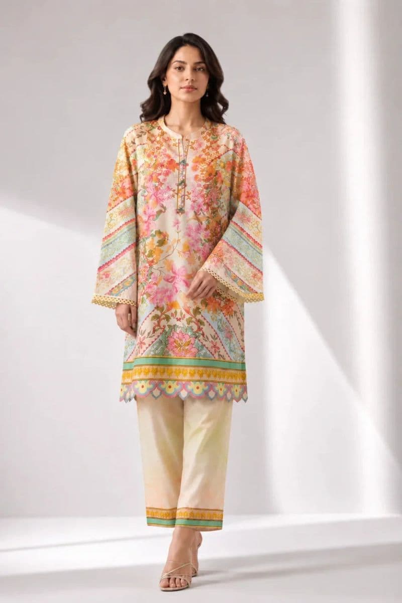 2 Piece - Printed Arabic Lawn Suit thumbnail