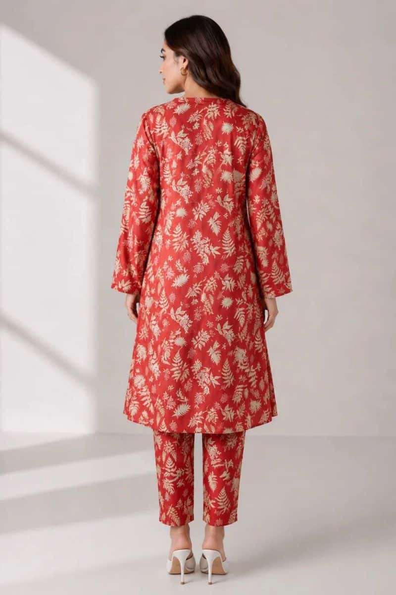 2-PIECE PRINTED CAMBRIC SUIT - alternate view