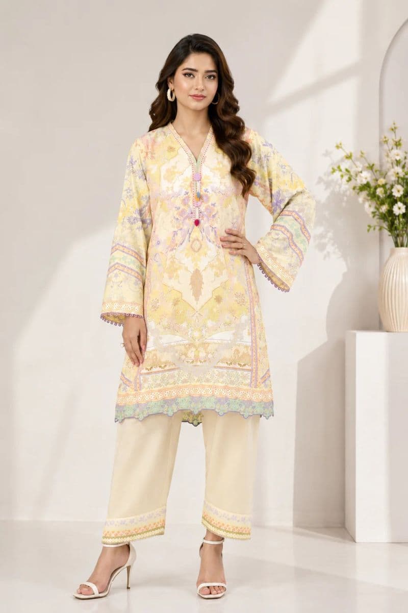 2 Piece - Printed Arabic Lawn Suit thumbnail