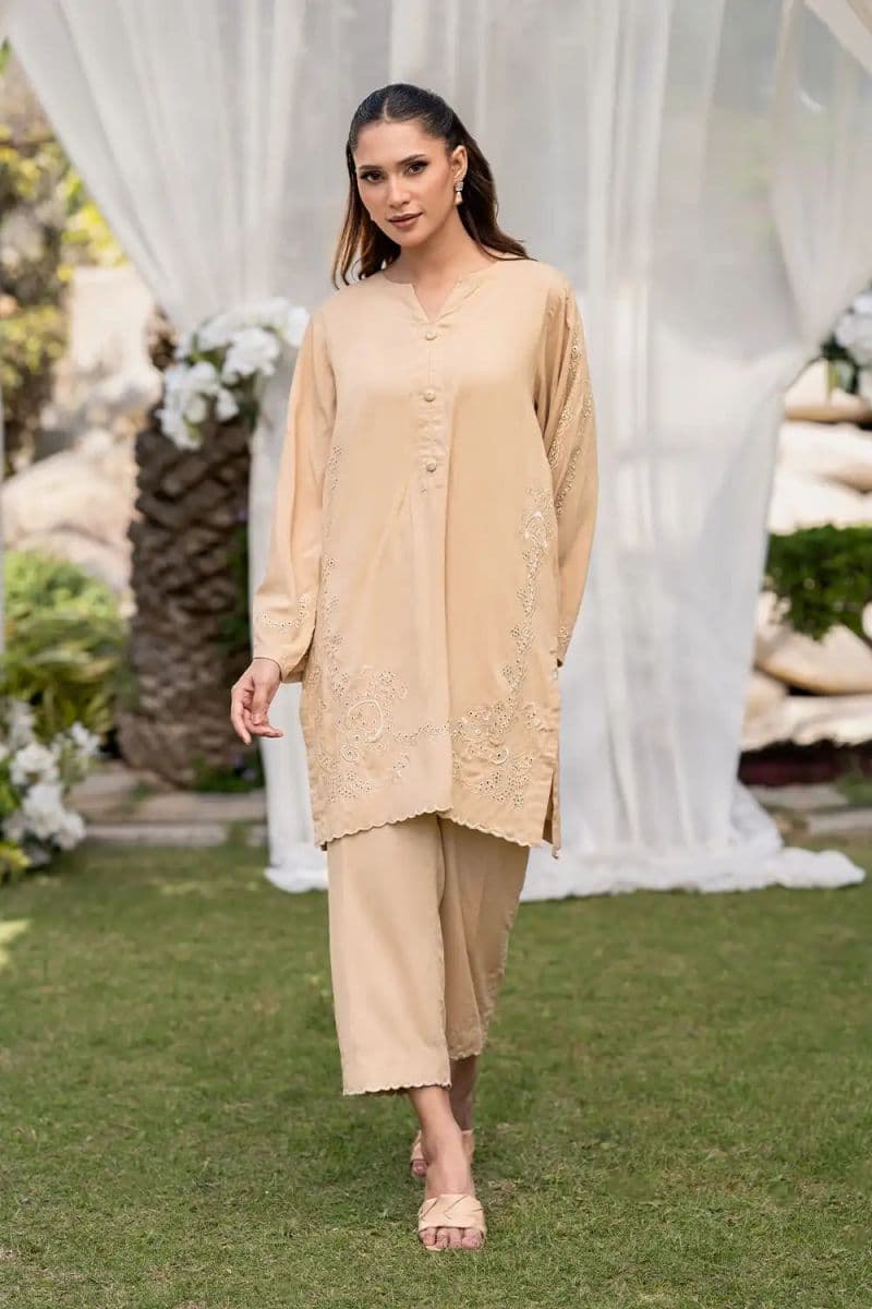 2 Piece - Embroidered Linen Suit thumbnail