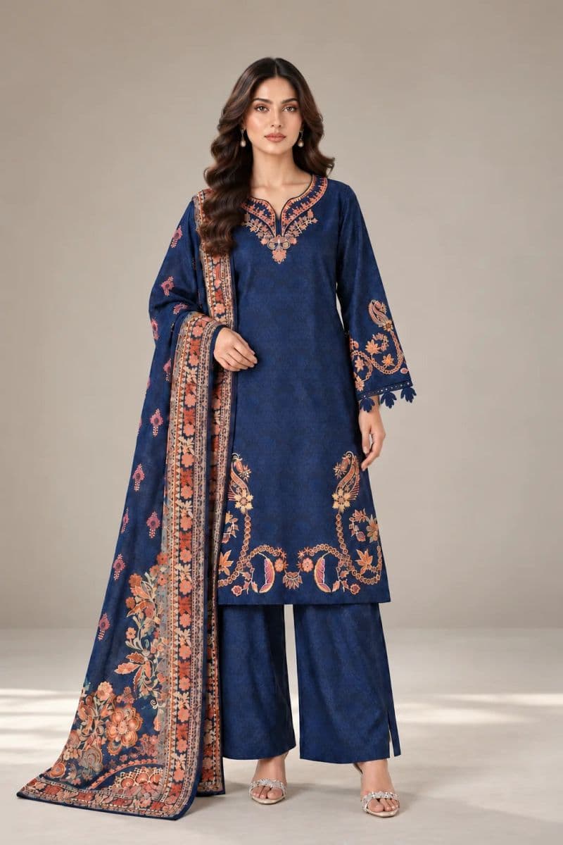 3 PIECE - EMBROIDERED JACQUARD SUIT thumbnail