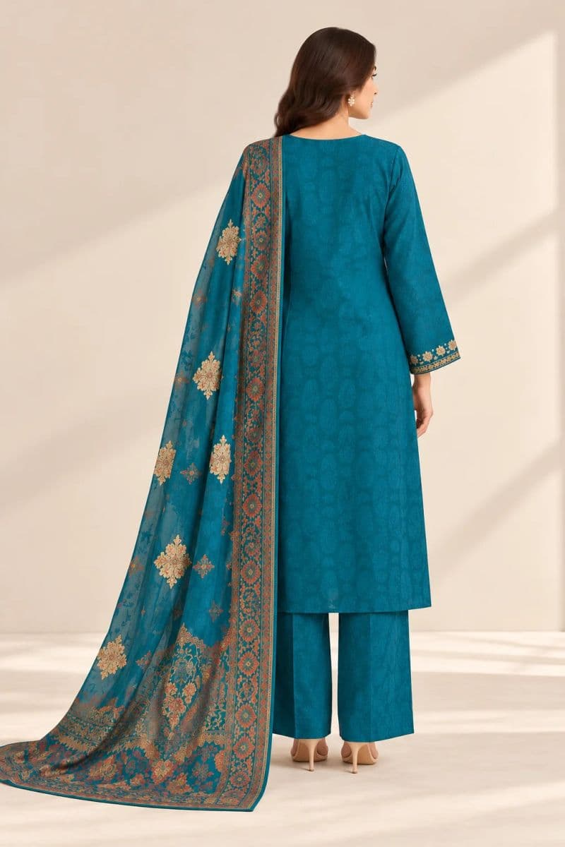 3 PIECE - EMBROIDERED JACQUARD SUIT thumbnail