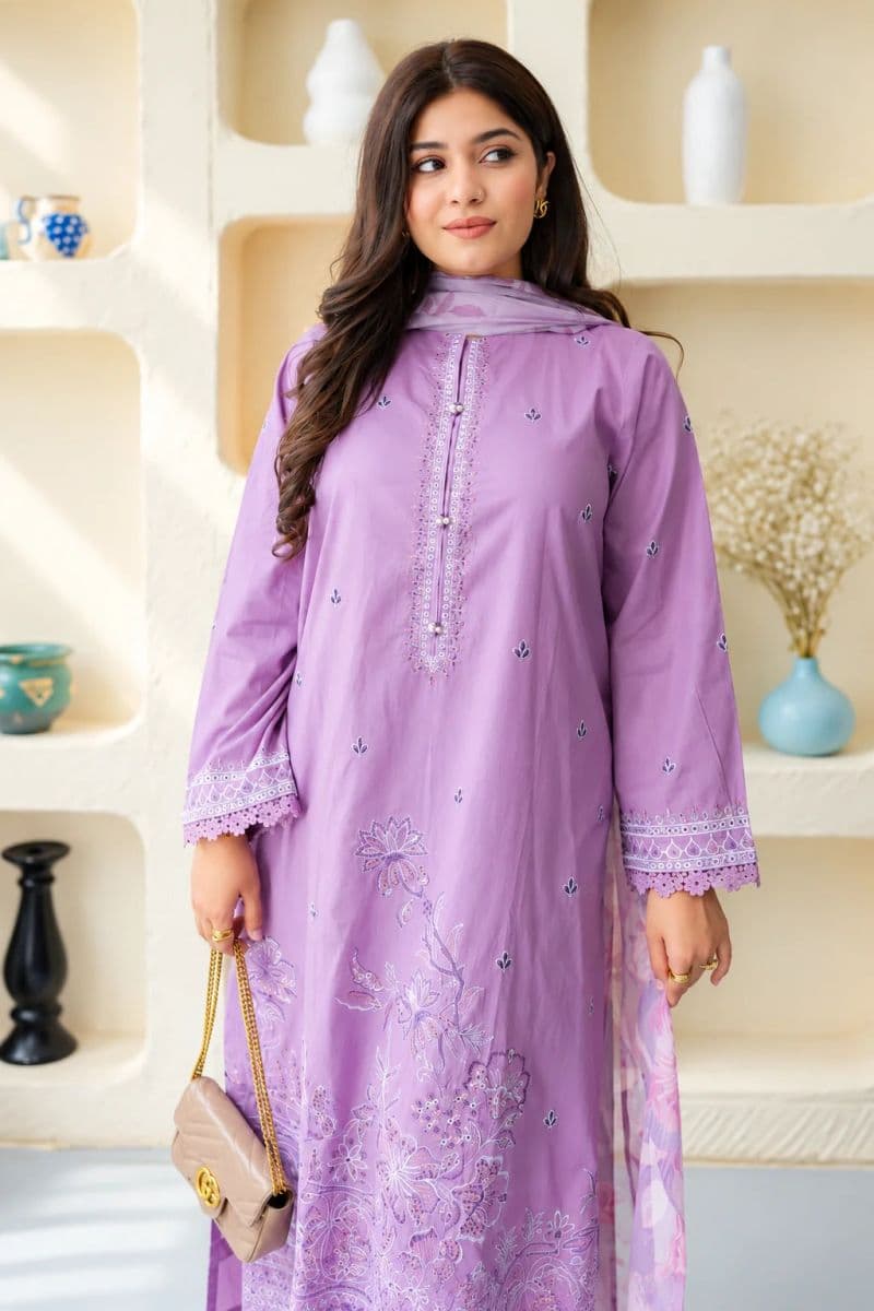 3 PIECE - EMBROIDERED CAMBRIC SUIT thumbnail