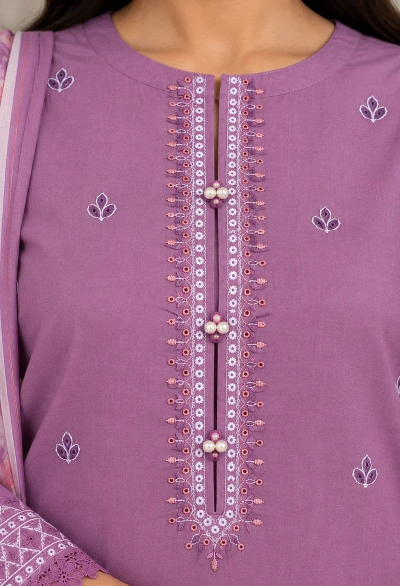 3 PIECE - EMBROIDERED CAMBRIC SUIT thumbnail