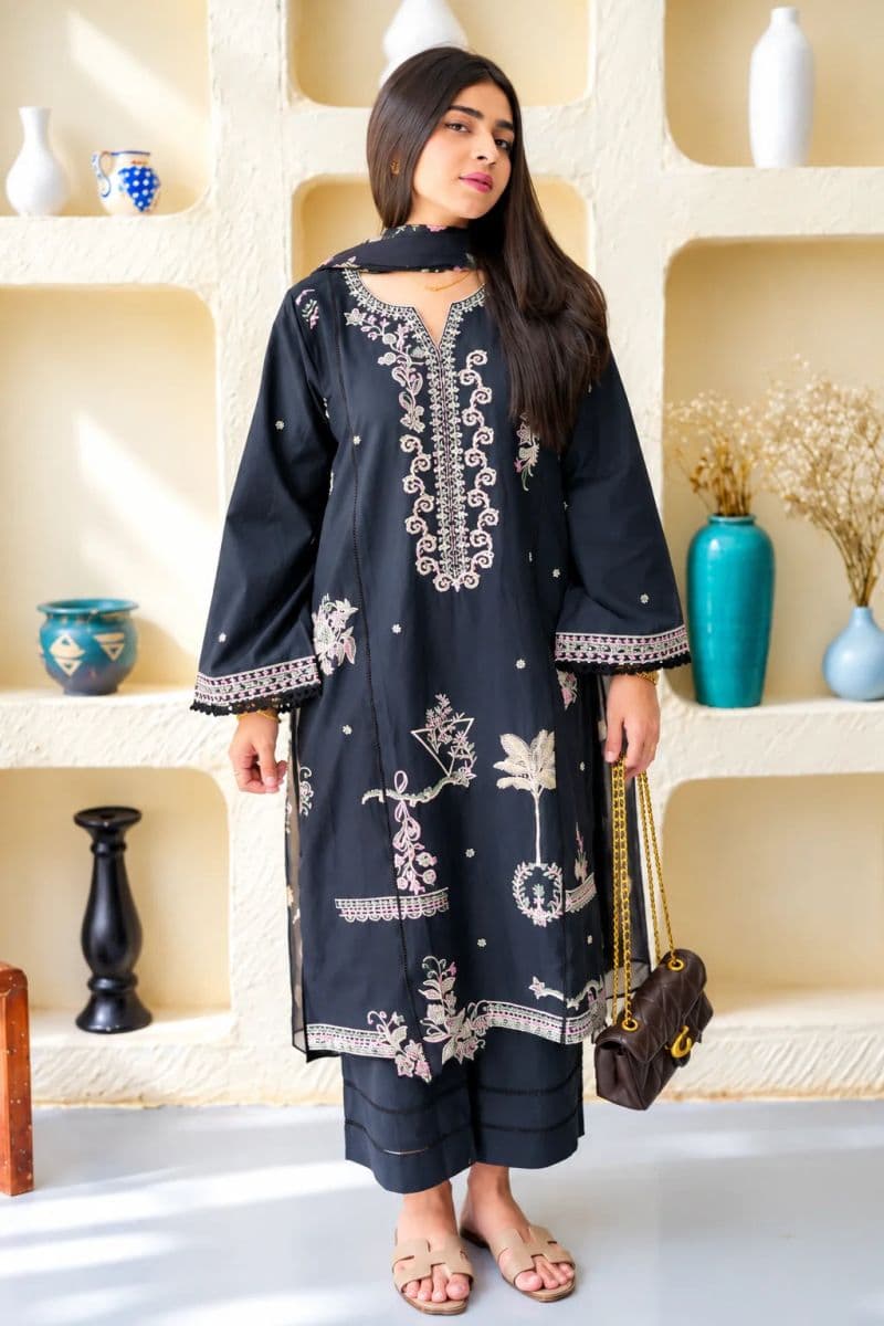 3 PIECE - EMBROIDERED CAMBRIC SUIT thumbnail