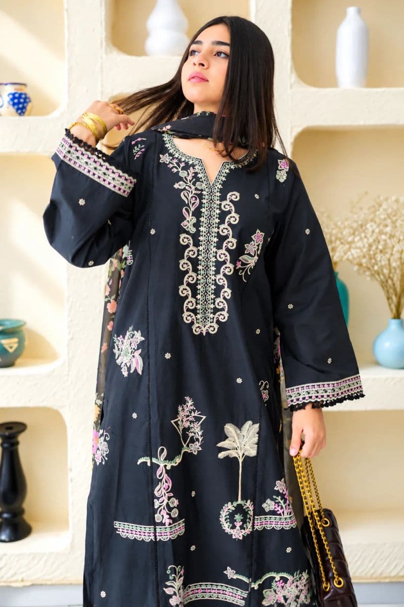 3 PIECE - EMBROIDERED CAMBRIC SUIT thumbnail