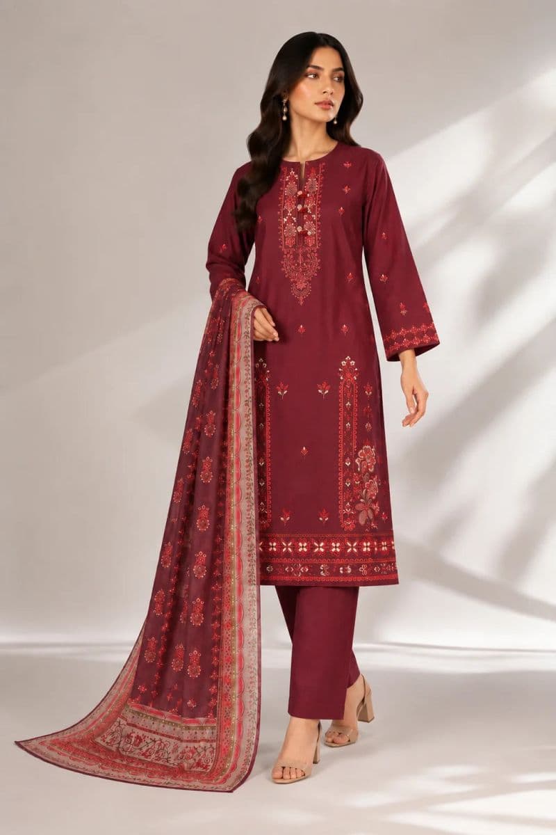 3 PIECE - EMBROIDERED CAMBRIC SUIT thumbnail