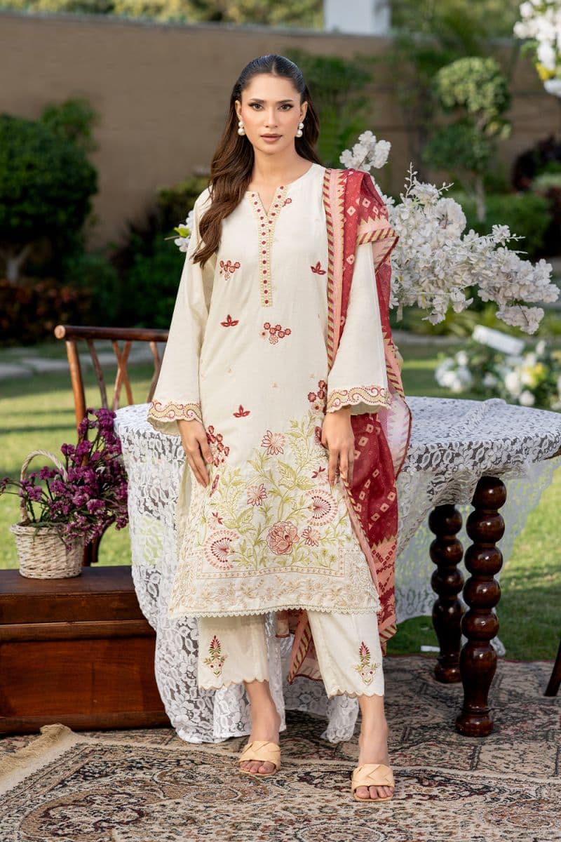 3 Piece - Embroidered Cambric Suit thumbnail
