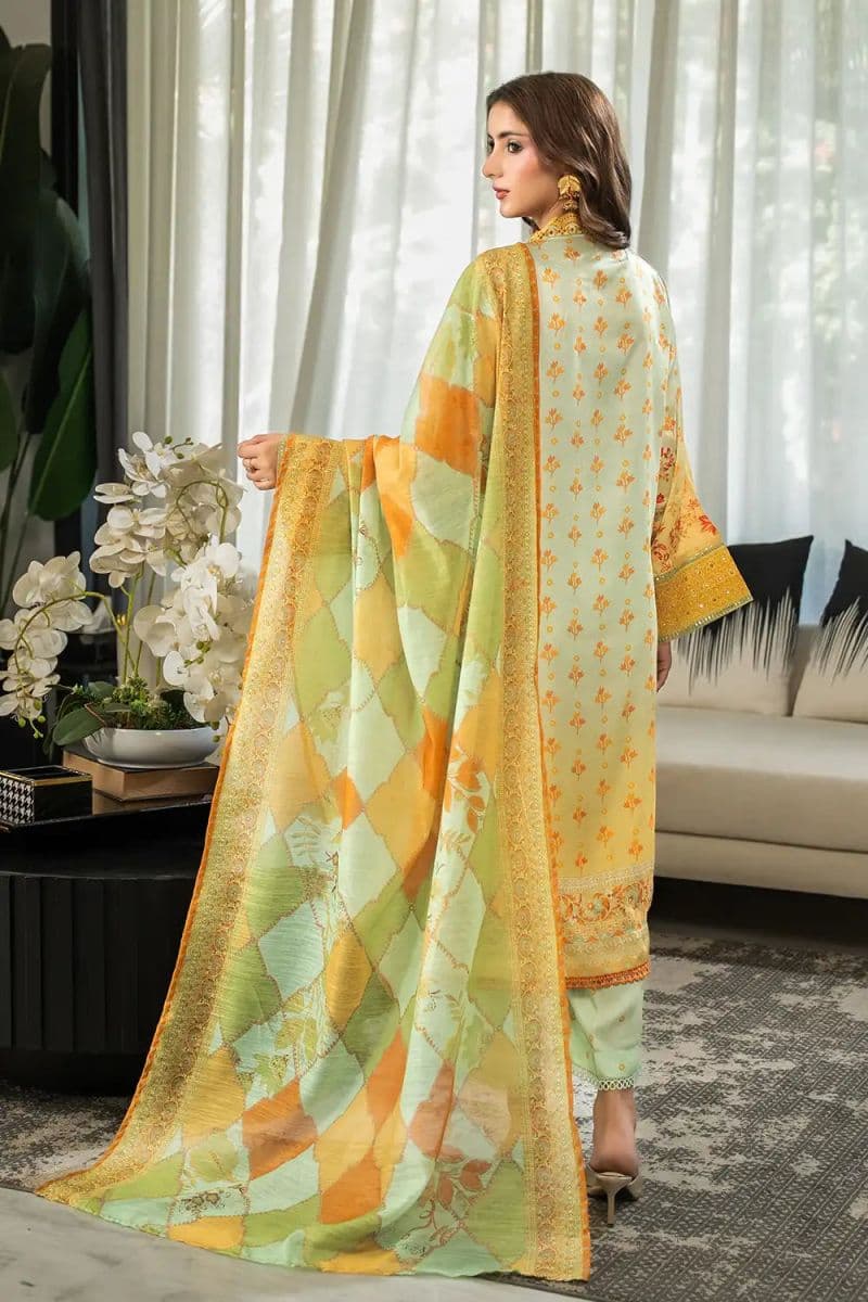 3 Piece - Embroidered Shamooz Silk Suit thumbnail