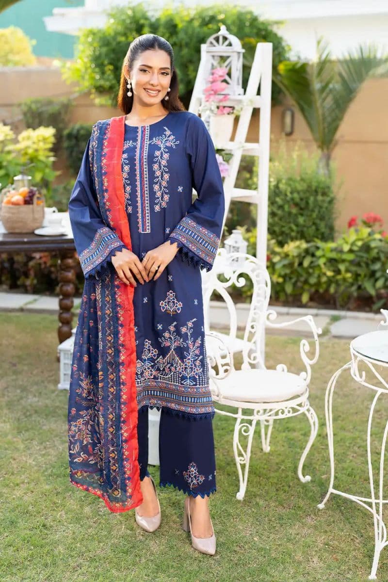 3 Piece - Embroidered Cambric Suit thumbnail