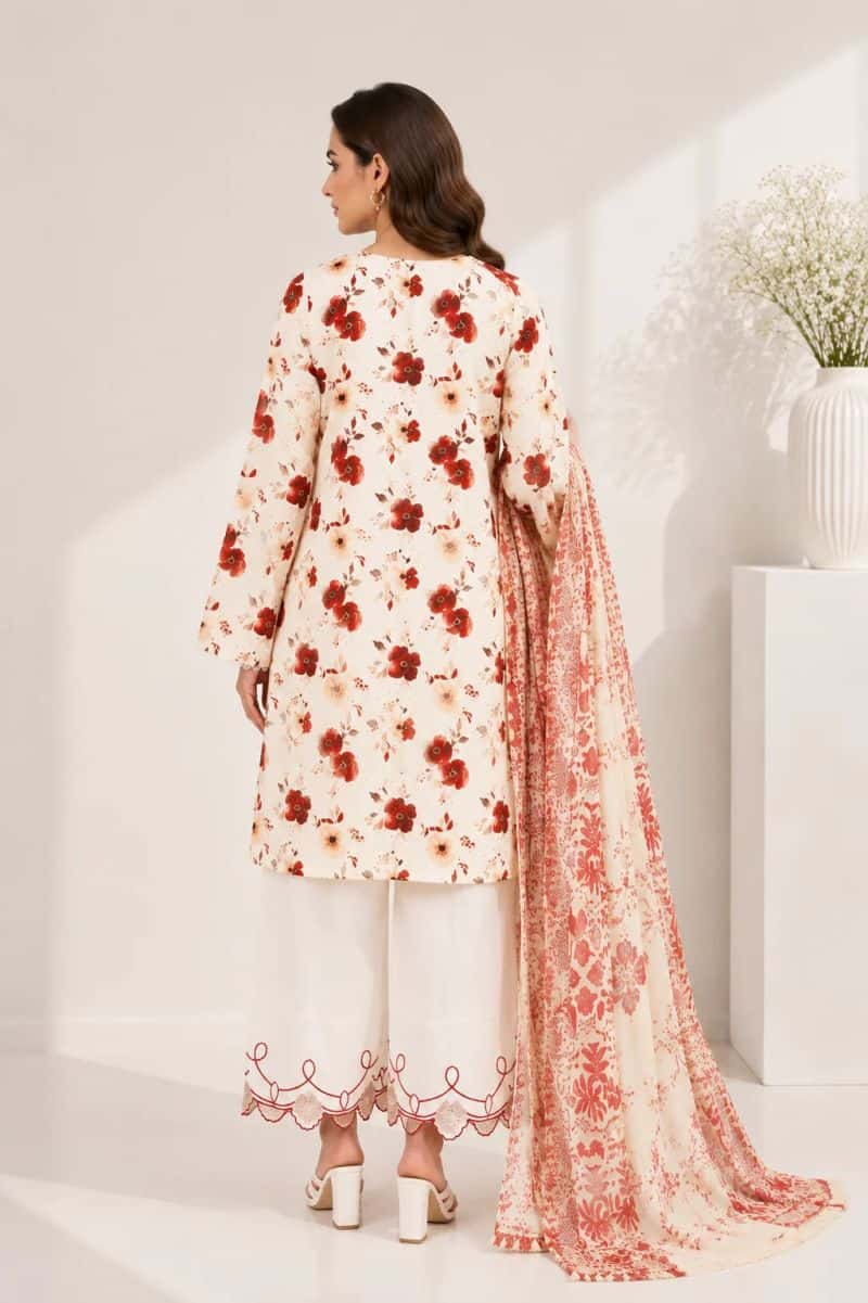 3 Piece - Printed Chikankari Suit - alternate view