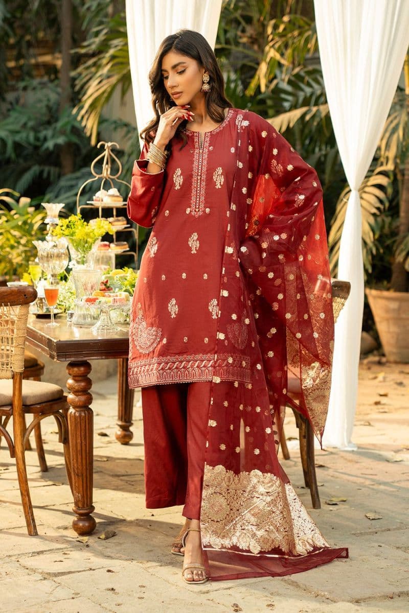 3 Piece - Embroidered Jacquard Suit thumbnail
