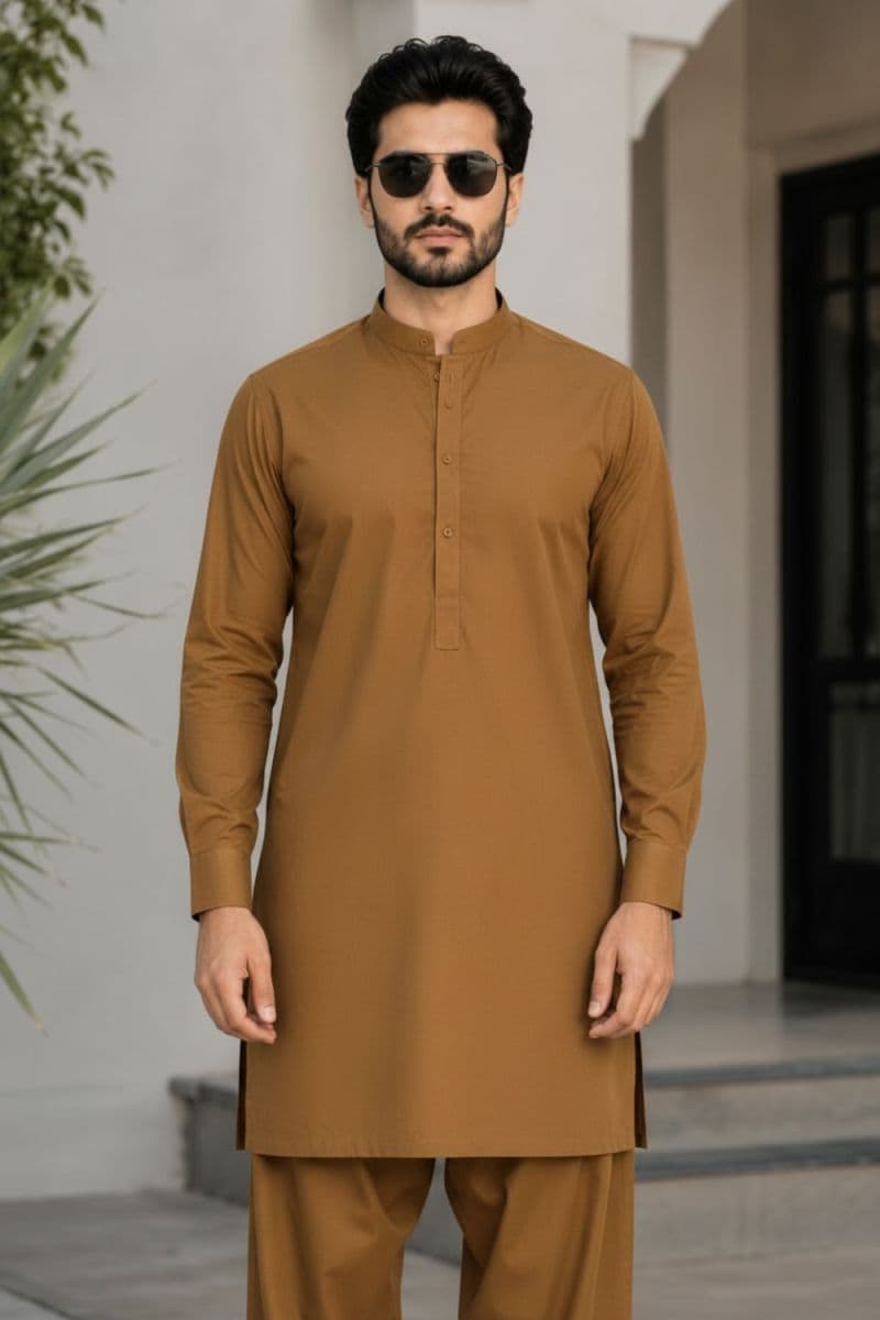 Men's Cotton Kameez Shalwar – PEANUT thumbnail