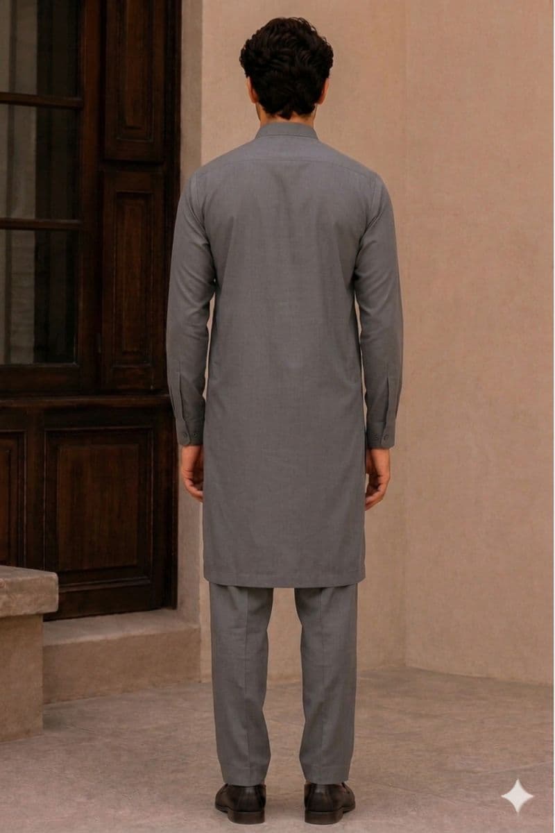Men's Cotton Kameez Shalwar – GREY thumbnail