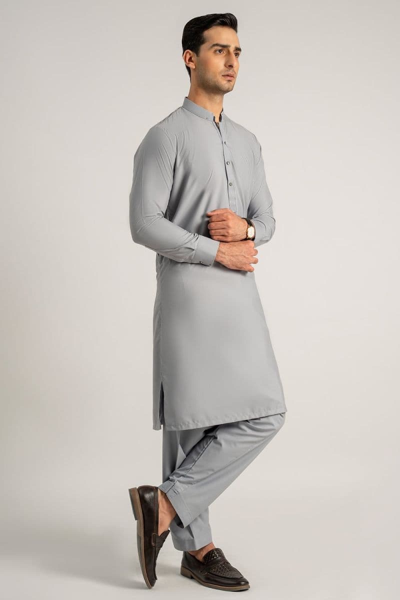 Grey Blended Shalwar Kameez thumbnail